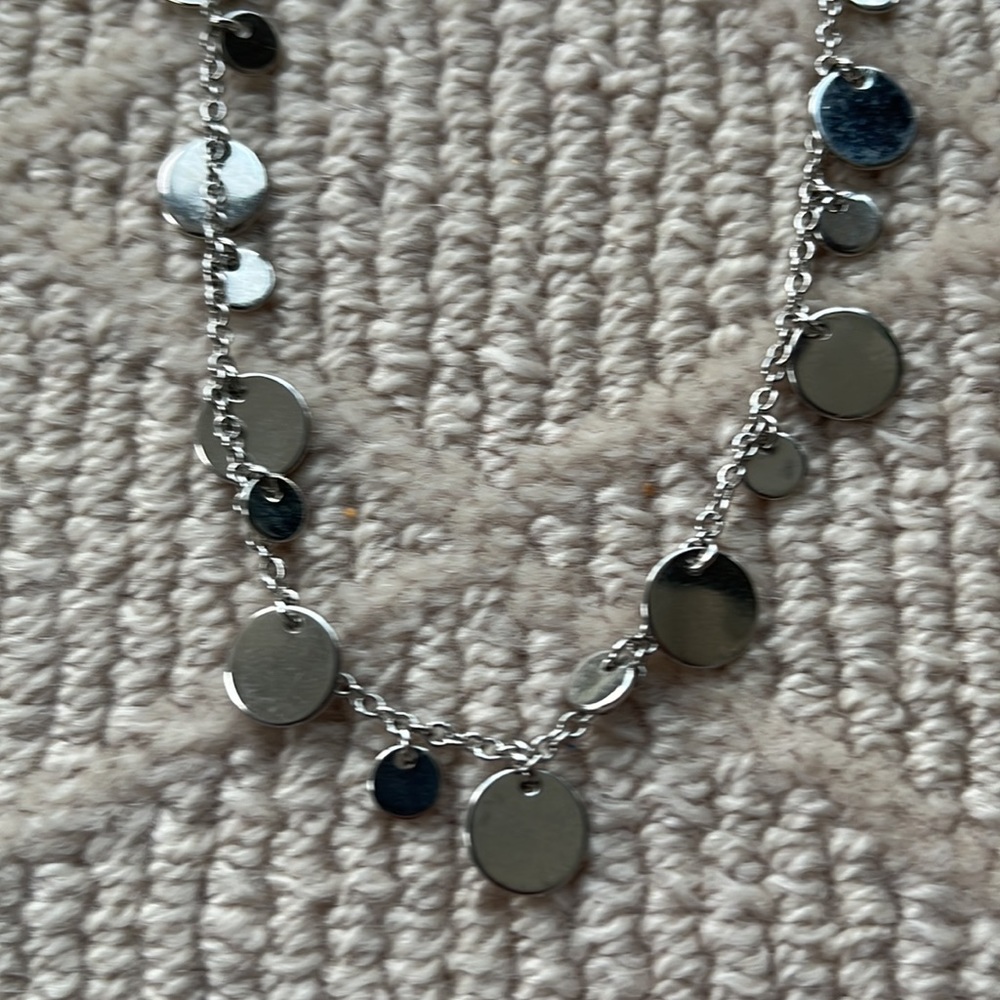 Lia Sophia silver circles necklace